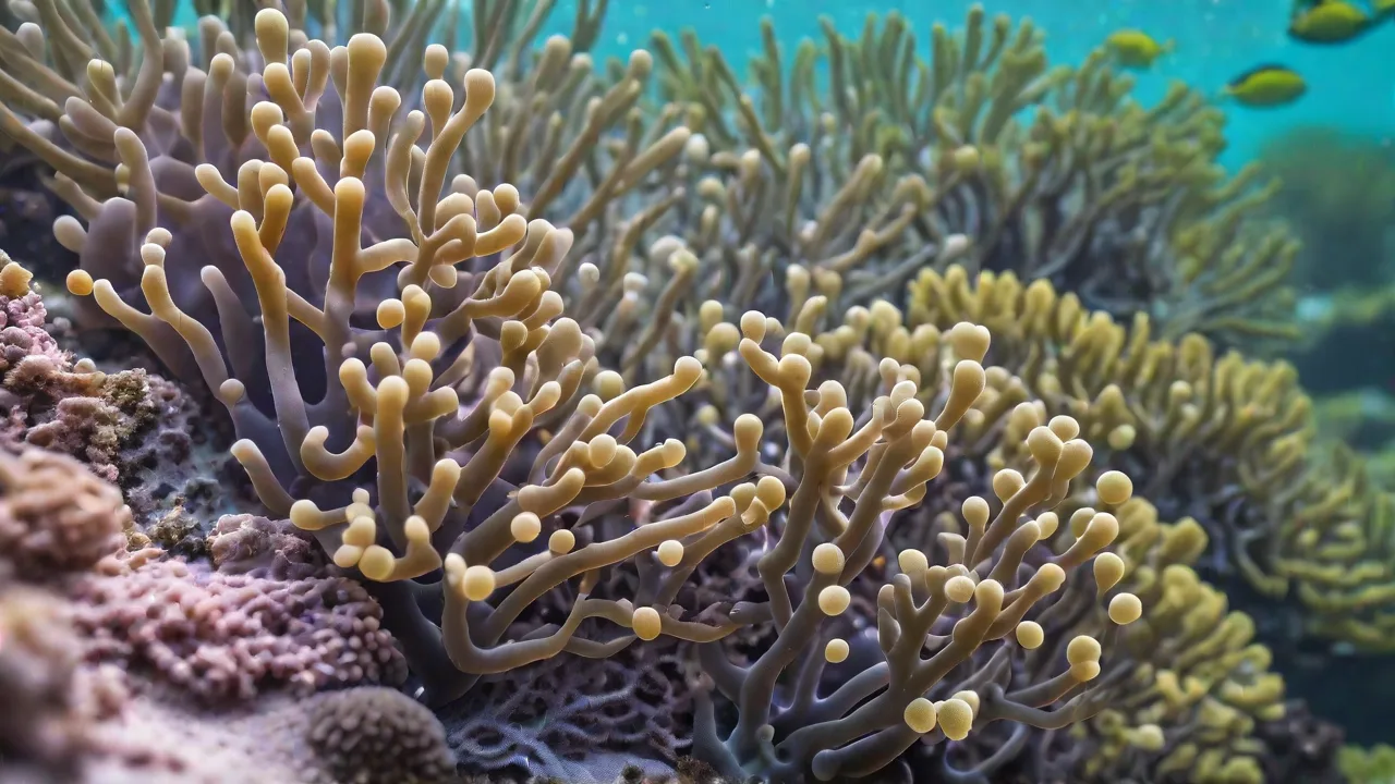 Resource Partitioning in the Competition Between Different Types of Coral and Algae